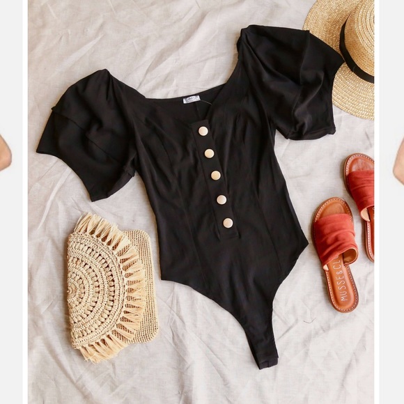 Free people Not so Basic Puff Sleeve Bodysuit - Picture 9 of 11